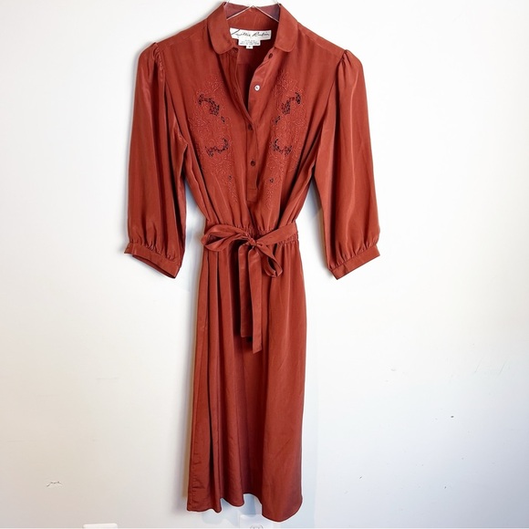 Lillie Rubin Vintage Silk Dress size 4 - Picture 1 of 9